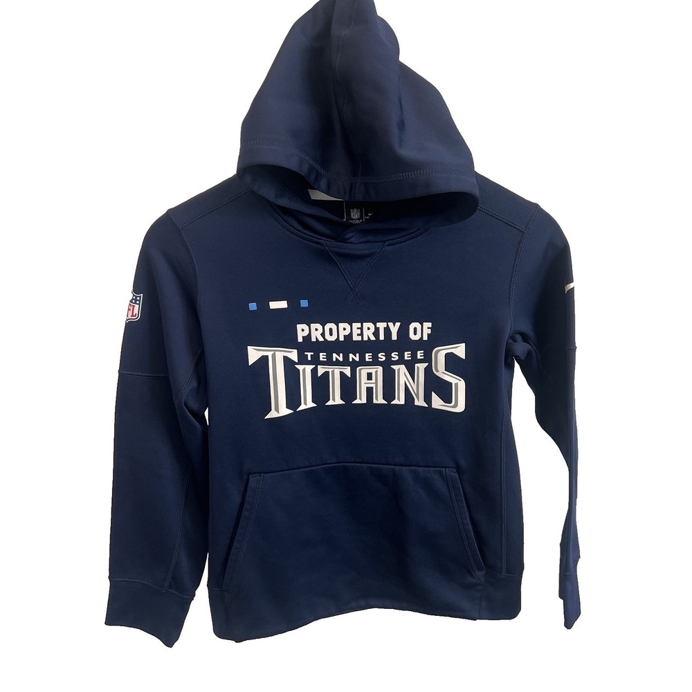 Tennessee Titans NIKE Onfield Therma Fit Hoodie Sweatshirt Pullover Youth sz M
